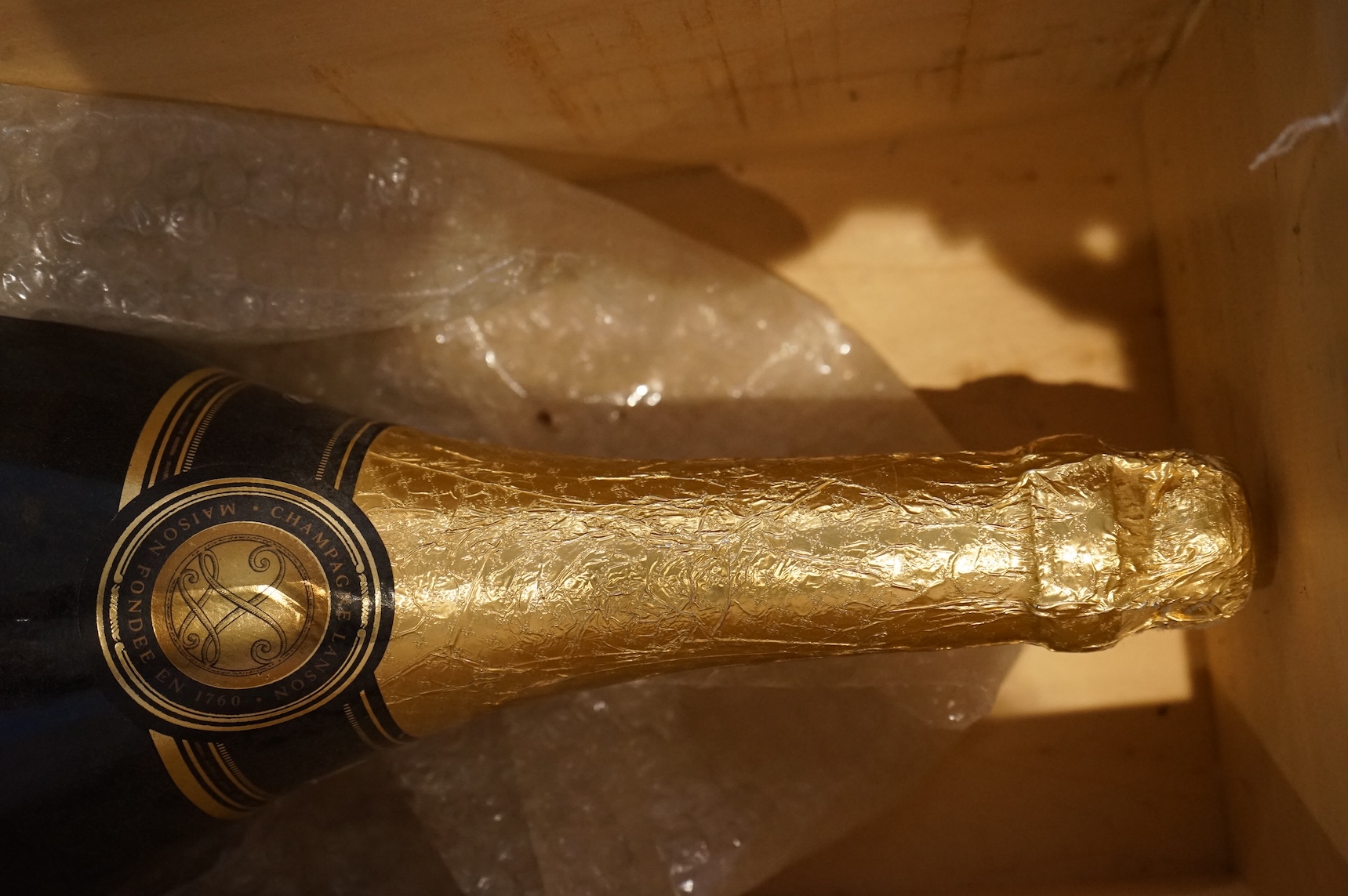 A cased bottle of Methuselah of Lanson Black Label Champagne, 6000cl